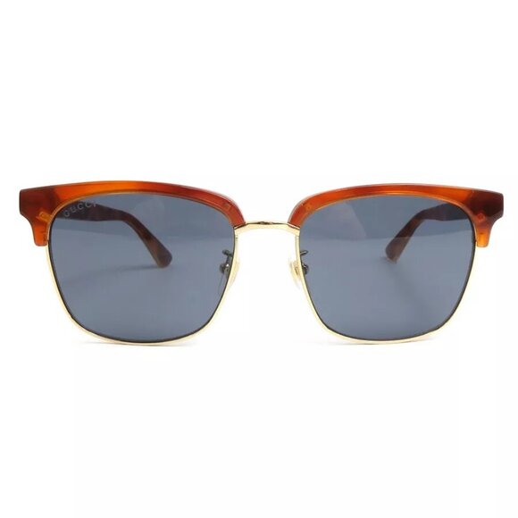 Auth GUCCI Sunglasses Brown/Gold Plastic/Metal